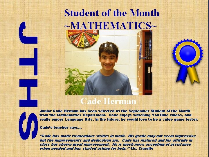 Student of the Month Student of the Month