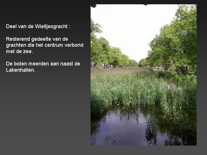 Deel van de Wieltjesgracht : Resterend gedeelte van de grachten die het centrum verbond