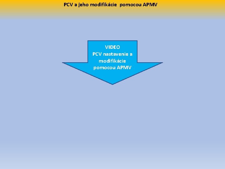PCV a jeho modifikácie pomocou APMV VIDEO PCV nastavenie a modifikácie pomocou APMV 