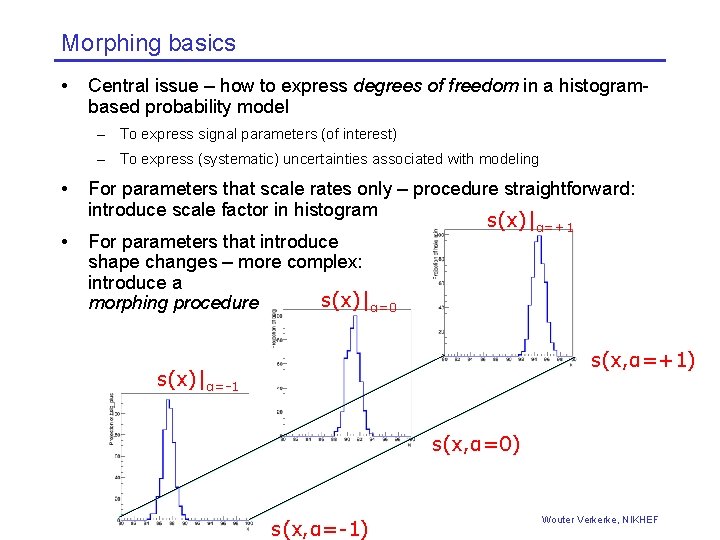 Morphing basics • Central issue – how to express degrees of freedom in a Morphing basics • Central issue – how to express degrees of freedom in a