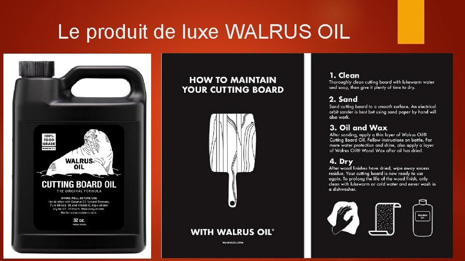 Le produit de luxe WALRUS OIL 