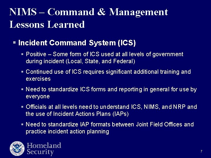 National Incident Management System BreakOut Session Al Fluman
