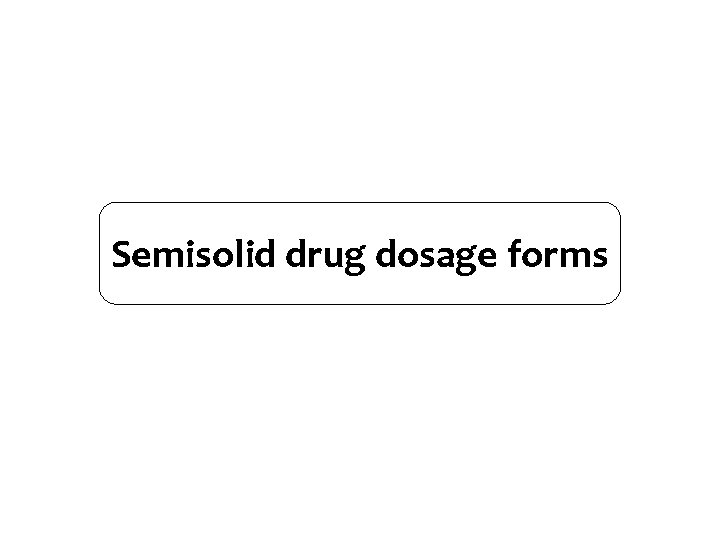 Semisolid drug dosage forms 