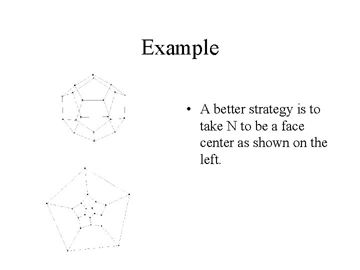 Example • A better strategy is to take N to be a face center