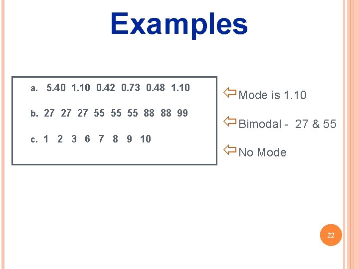 Examples a. 5. 40 1. 10 0. 42 0. 73 0. 48 1. 10