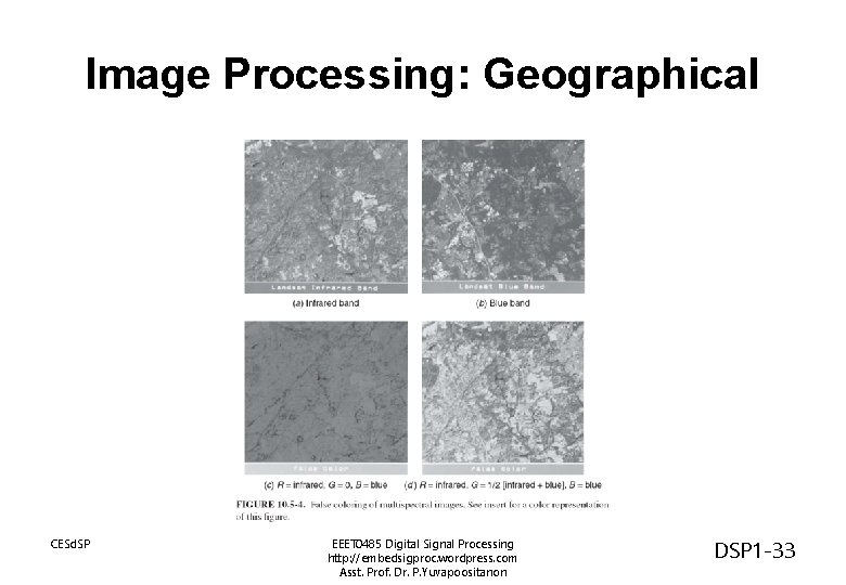 Image Processing: Geographical CESd. SP EEET 0485 Digital Signal Processing http: //embedsigproc. wordpress. com
