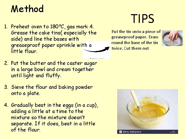 Method 1. Preheat oven to 180⁰C, gas mark 4. Grease the cake tins( especially Method 1. Preheat oven to 180⁰C, gas mark 4. Grease the cake tins( especially