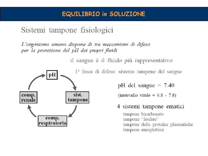 EQUILIBRIO in SOLUZIONE 