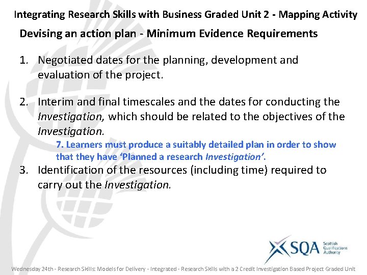 Integrating Research Skills with Business Graded Unit 2 - Mapping Activity Devising an action