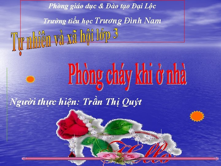 Phòng giáo dục & Đào tạo Đại Lộc Trường tiểu học Trương Đình Nam