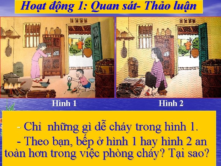 Hoạt động 1: Quan sát- Thảo luận Hình 1 Hình 2 - Chỉ những