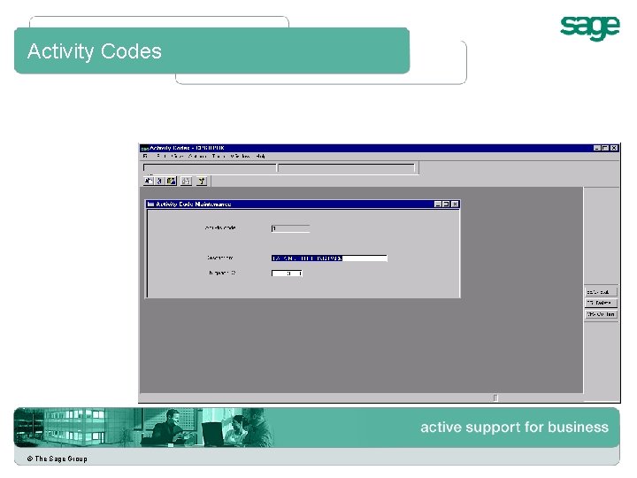 Activity Codes © The Sage Group 