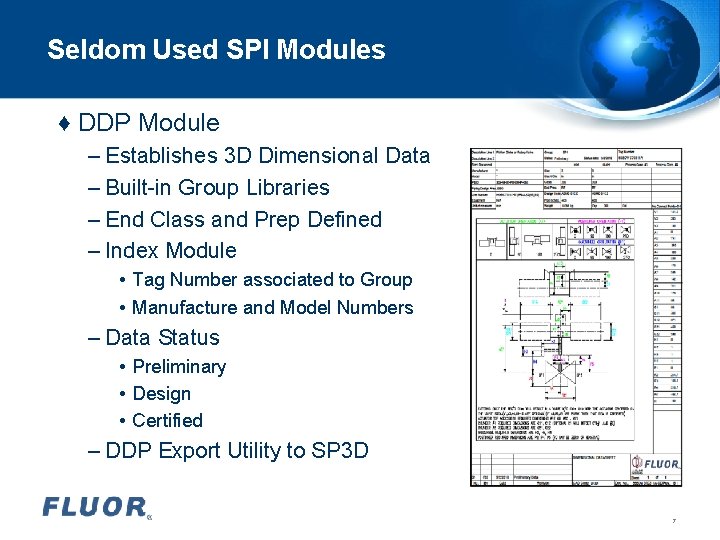 Seldom Used SPI Modules ♦ DDP Module – Establishes 3 D Dimensional Data – Seldom Used SPI Modules ♦ DDP Module – Establishes 3 D Dimensional Data –
