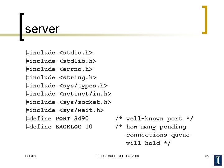 server #include <stdio. h> #include <stdlib. h> #include <errno. h> #include <string. h> #include