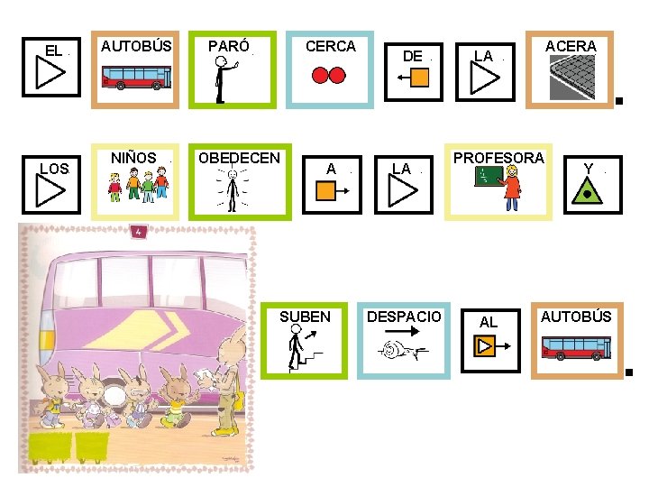 EL LOS AUTOBÚS NIÑOS PARÓ OBEDECEN CERCA A SUBEN DE LA DESPACIO ACERA LA