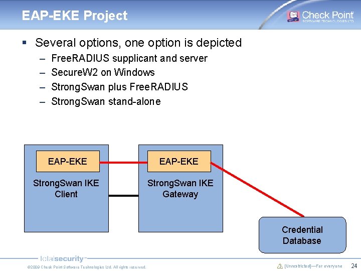 EAP-EKE Project § Several options, one option is depicted – – Free. RADIUS supplicant