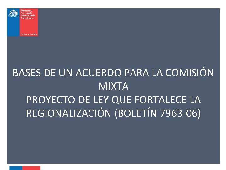 BASES DE UN ACUERDO PARA LA COMISIN MIXTA