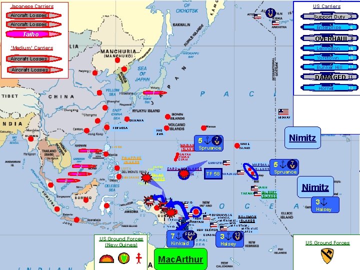 Japanese Carriers US Carriers 11 Aircraft Losses Shokaku Support Duty 333 Saratoga OVERHAUL Aircraft