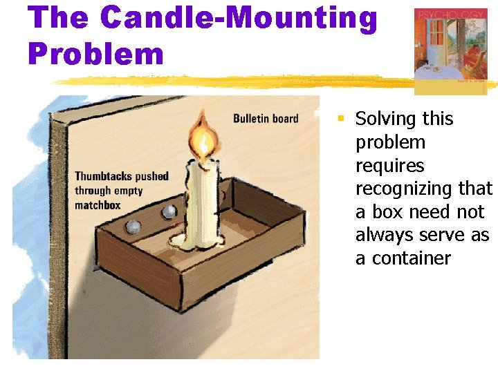 The Candle-Mounting Problem § Solving this problem requires recognizing that a box need not The Candle-Mounting Problem § Solving this problem requires recognizing that a box need not
