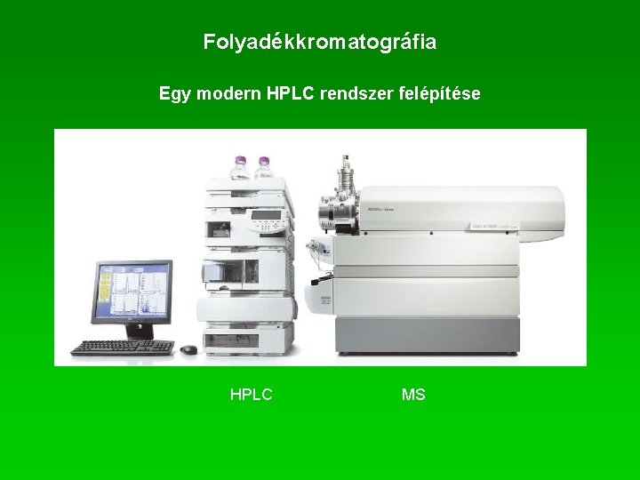 Folyadékkromatográfia Egy modern HPLC rendszer felépítése HPLC MS 