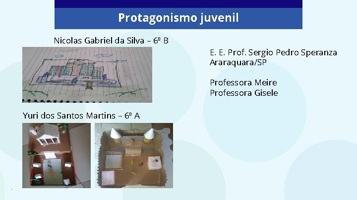 Protagonismo juvenil Nicolas Gabriel da Silva – 6º B E. E. Prof. Sergio Pedro