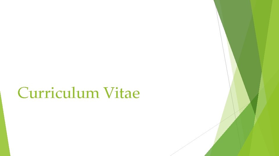 Curriculum Vitae 