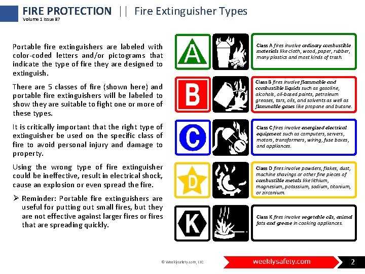 FIRE PROTECTION || Fire Extinguisher Types Volume 1 Issue 87 Portable fire extinguishers are FIRE PROTECTION || Fire Extinguisher Types Volume 1 Issue 87 Portable fire extinguishers are