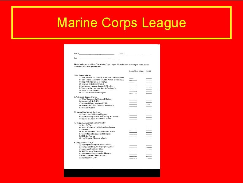 Marine Corps League 