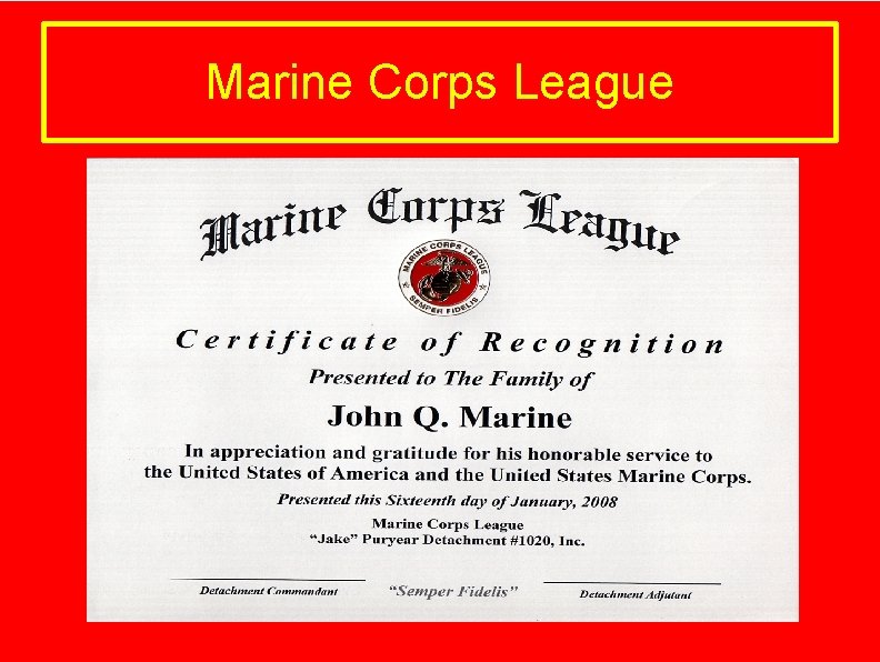 Marine Corps League 
