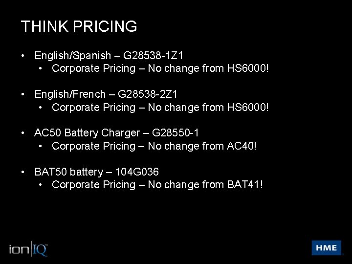 THINK PRICING • English/Spanish – G 28538 -1 Z 1 • Corporate Pricing –