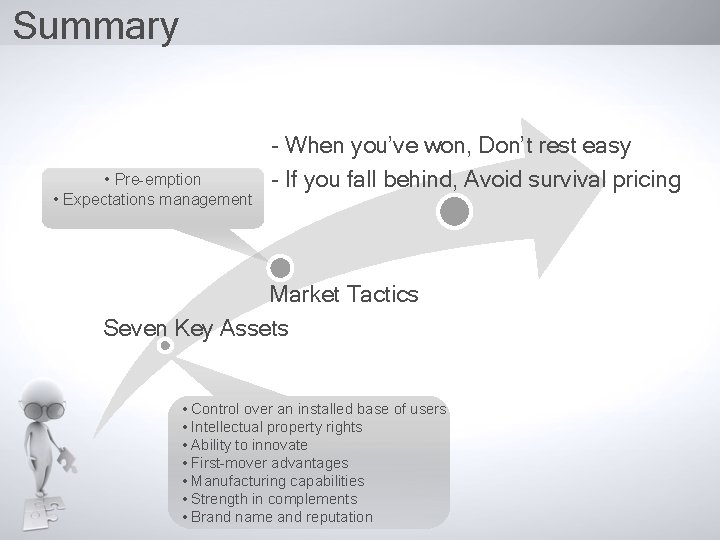 Summary • Pre-emption • Expectations management - When you’ve won, Don’t rest easy -