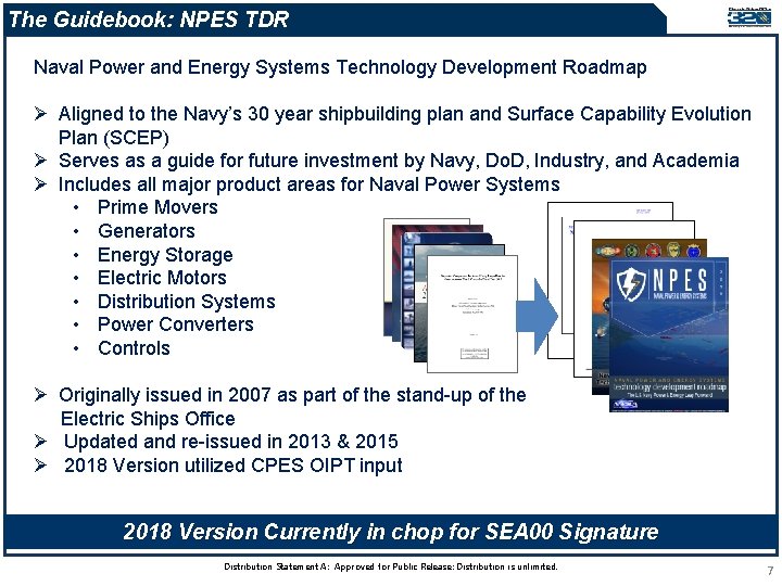 The Guidebook: NPES TDR Naval Power and Energy Systems Technology Development Roadmap Ø Aligned