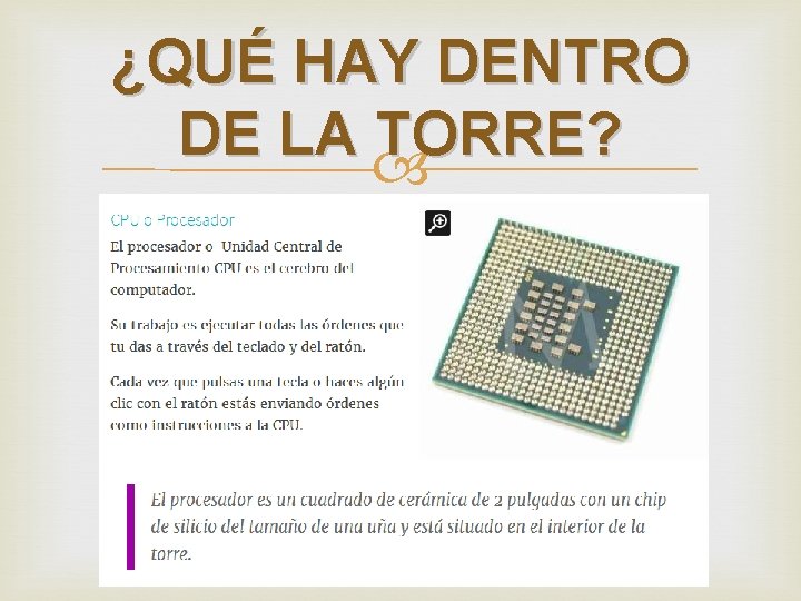 ¿QUÉ HAY DENTRO DE LA TORRE? 