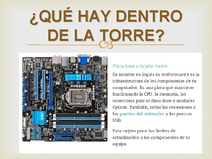 ¿QUÉ HAY DENTRO DE LA TORRE? 