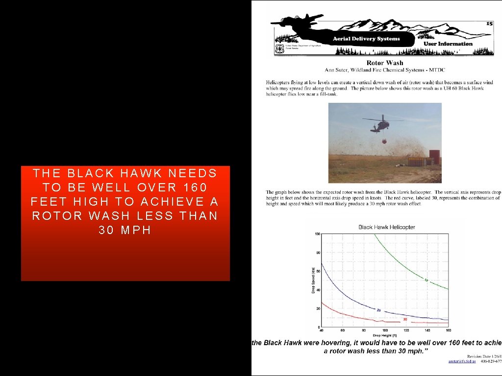 THE BLACK HAWK NEEDS TO BE WELL OVER 160 FEET HIGH TO ACHIEVE A