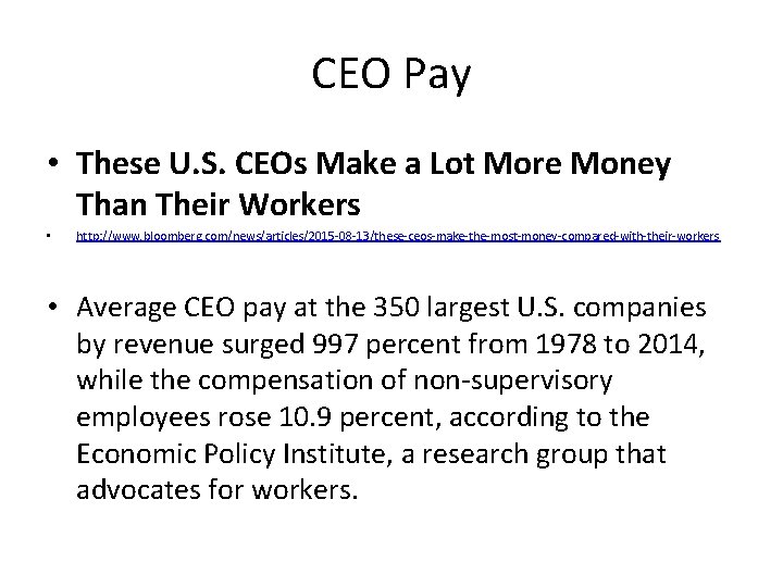CEO Pay • These U. S. CEOs Make a Lot More Money Than Their