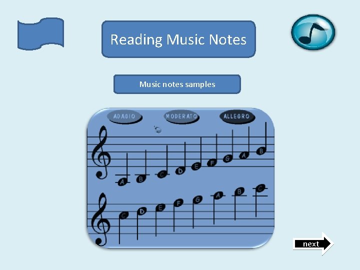 Reading Music Notes Music notes samples next 