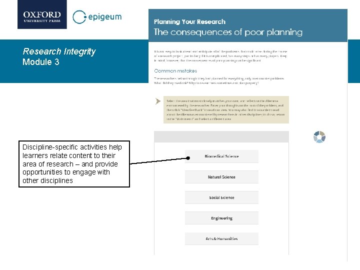 Research Integrity Module 3 Discipline-specific activities help learners relate content to their area of Research Integrity Module 3 Discipline-specific activities help learners relate content to their area of