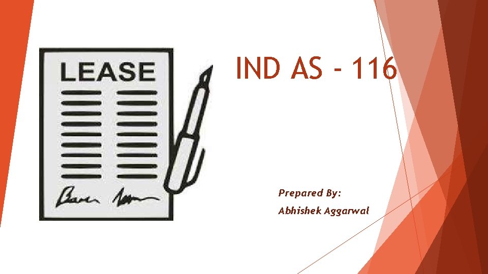 IND AS - 116 Prepared By: Abhishek Aggarwal 
