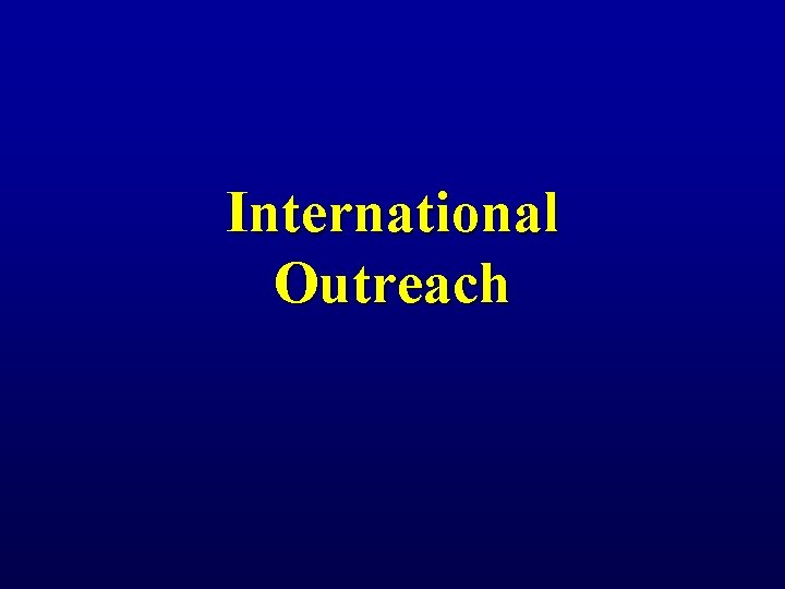 International Outreach 