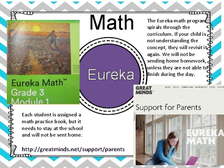 Math Eureka Each student is assigned a math practice book, but it needs to