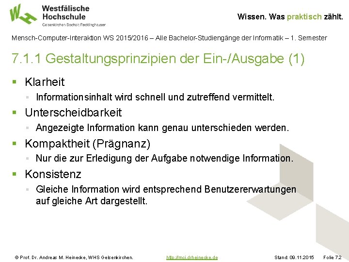 Wissen. Was praktisch zählt. Mensch-Computer-Interaktion WS 2015/2016 – Alle Bachelor-Studiengänge der Informatik – 1.