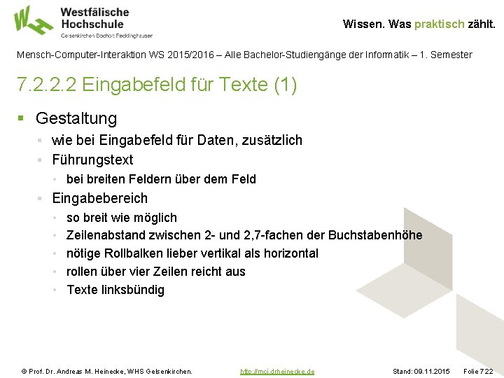 Wissen. Was praktisch zählt. Mensch-Computer-Interaktion WS 2015/2016 – Alle Bachelor-Studiengänge der Informatik – 1.