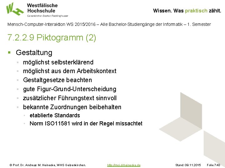 Wissen. Was praktisch zählt. Mensch-Computer-Interaktion WS 2015/2016 – Alle Bachelor-Studiengänge der Informatik – 1.