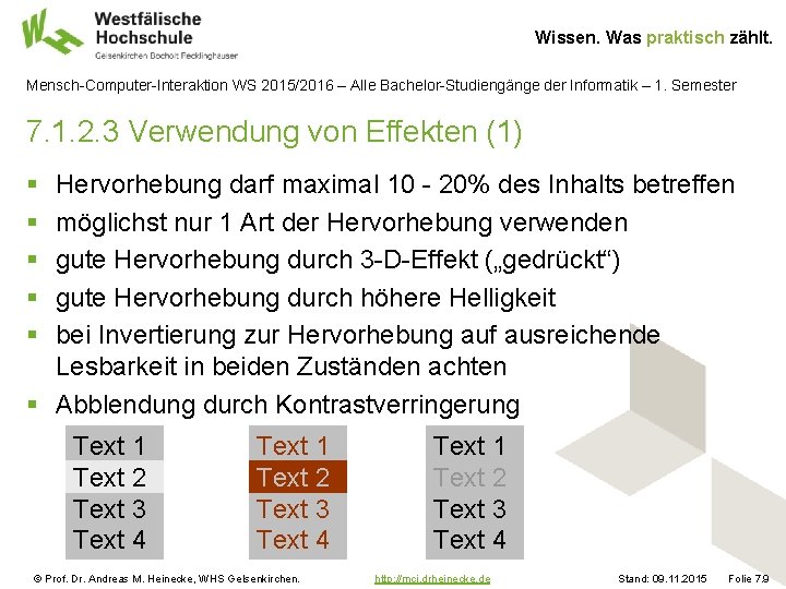 Wissen. Was praktisch zählt. Mensch-Computer-Interaktion WS 2015/2016 – Alle Bachelor-Studiengänge der Informatik – 1.