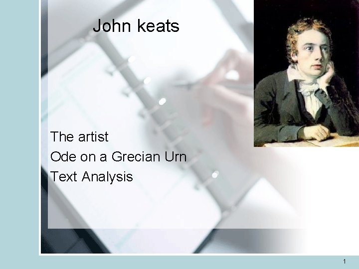 John keats The artist Ode on a Grecian Urn Text Analysis 1 