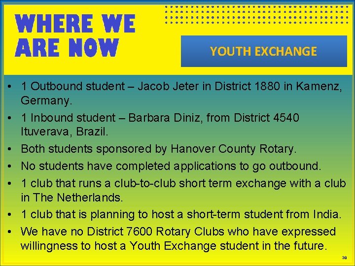 YOUTH EXCHANGE • 1 Outbound student – Jacob Jeter in District 1880 in Kamenz,
