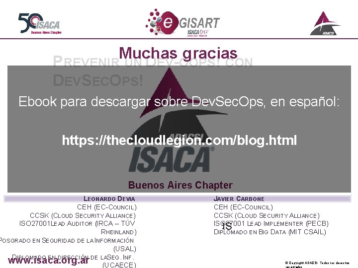 Muchas gracias PREVENIR UN DEV-OOPS! CON DEVSECOPS! Ebook para descargar sobre Dev. Sec. Ops,