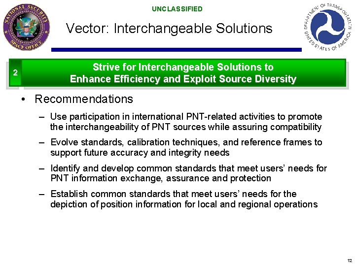UNCLASSIFIED Vector: Interchangeable Solutions 2 Strive for Interchangeable Solutions to Enhance Efficiency and Exploit UNCLASSIFIED Vector: Interchangeable Solutions 2 Strive for Interchangeable Solutions to Enhance Efficiency and Exploit