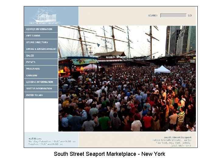 South Street Seaport Marketplace - New York South Street Seaport Marketplace - New York